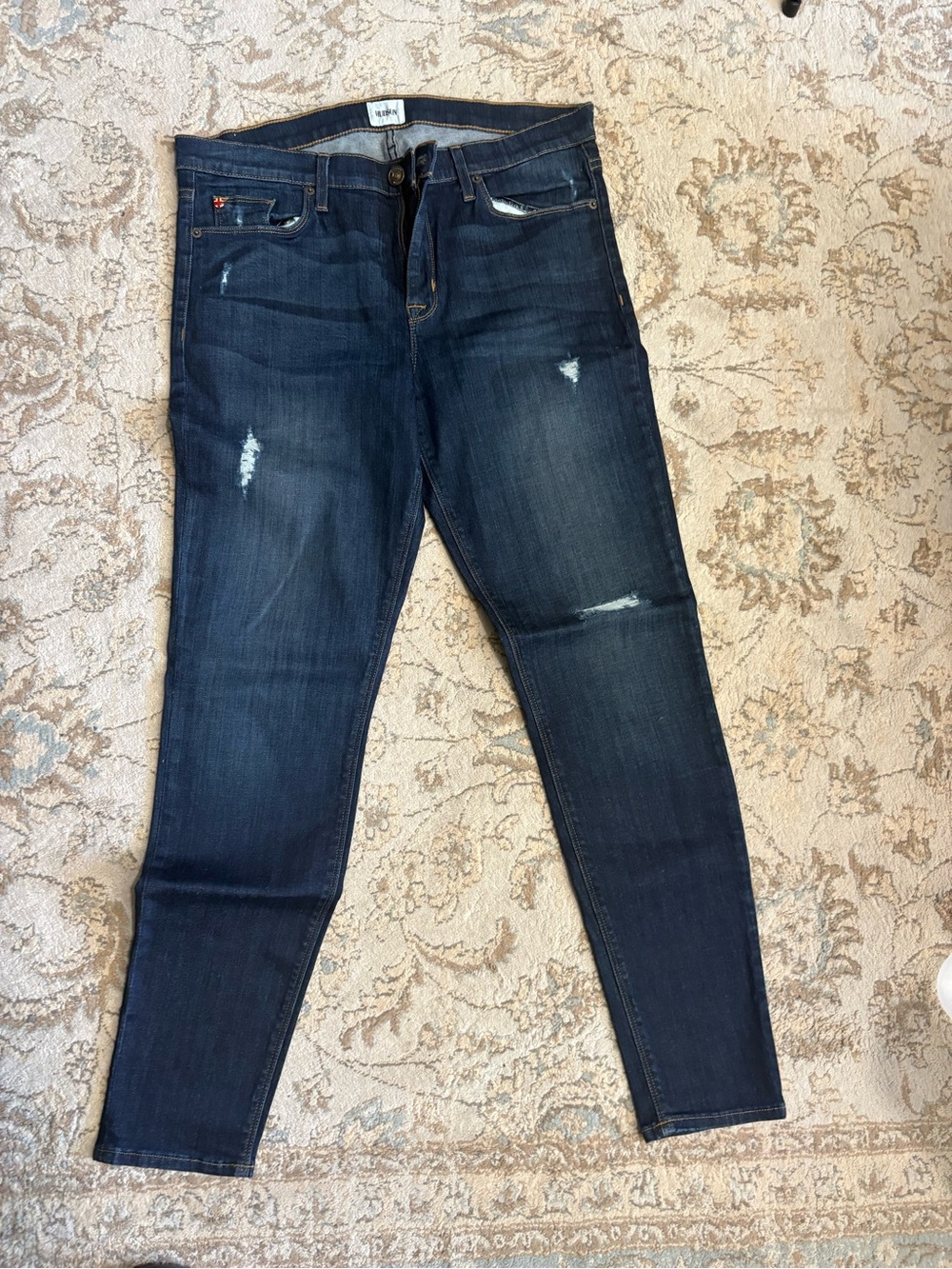 Hudson Jeans Dark Wash Skinny with Light Distressing